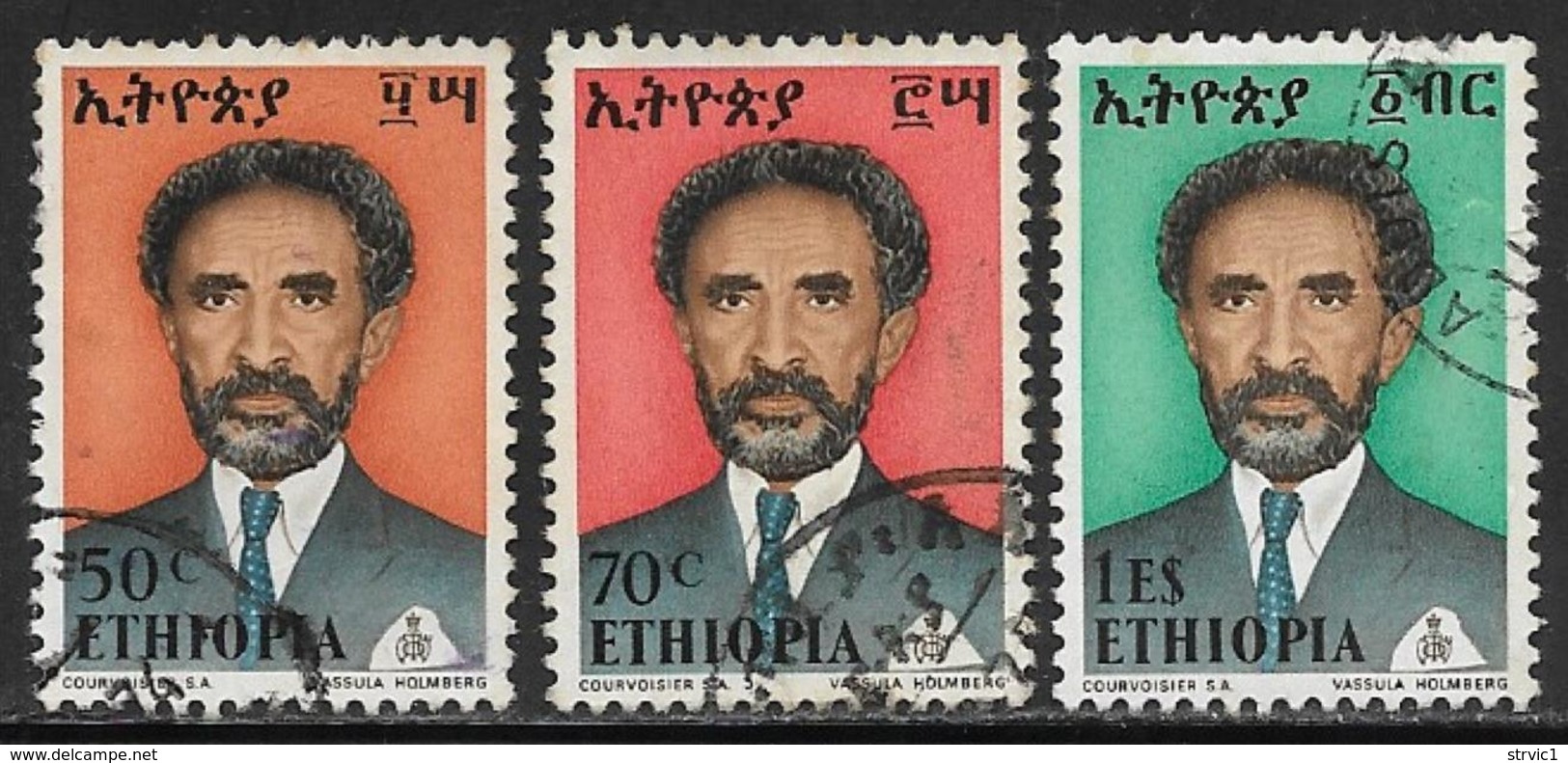 Ethiopia Scott # 681,684,686 Used Selassie, 1973 - Ethiopia