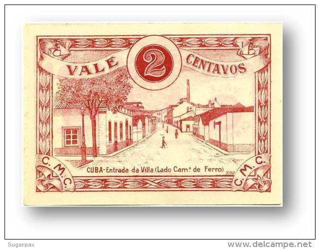 CUBA - Cédula  2 Centavos - 31.12.1919 - M. A. 803 - C/ Selo Branco - Portugal EMERGENCY PAPER MONEY NOTGELD - Portogallo