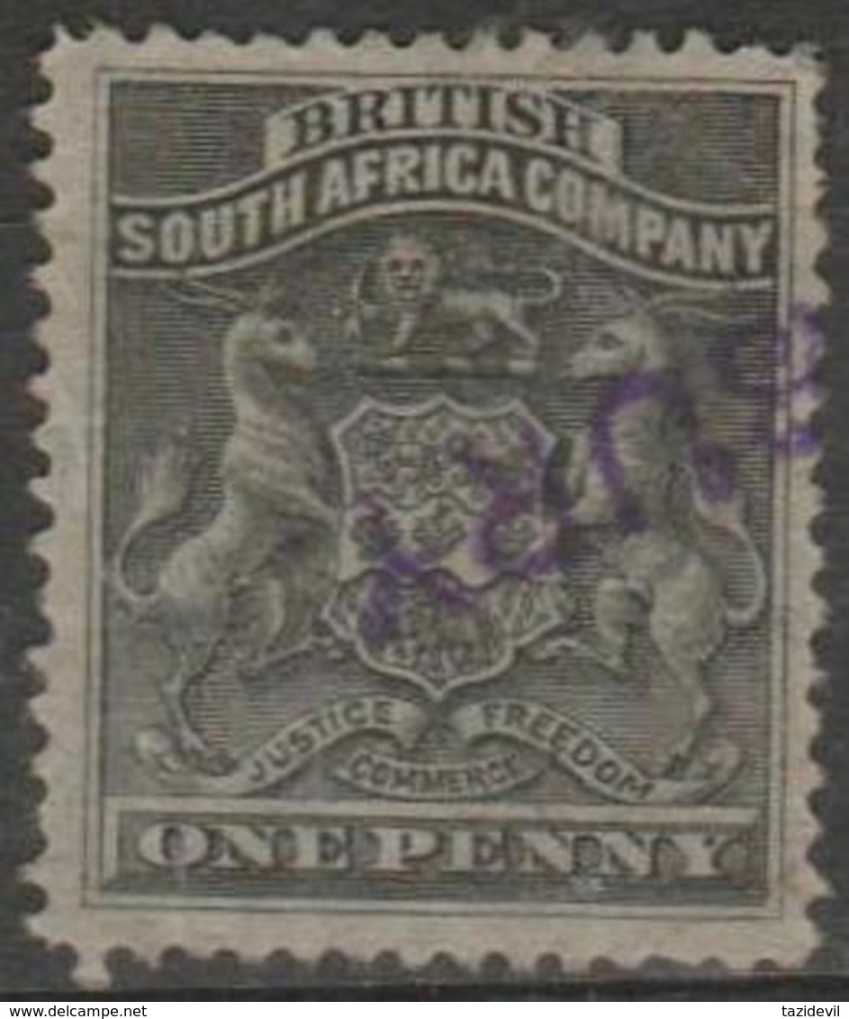 BRITISH SOUTH AFRICA COMPANY - 1891 1d Coat Of Arms. Scott 2. Used - Autres & Non Classés