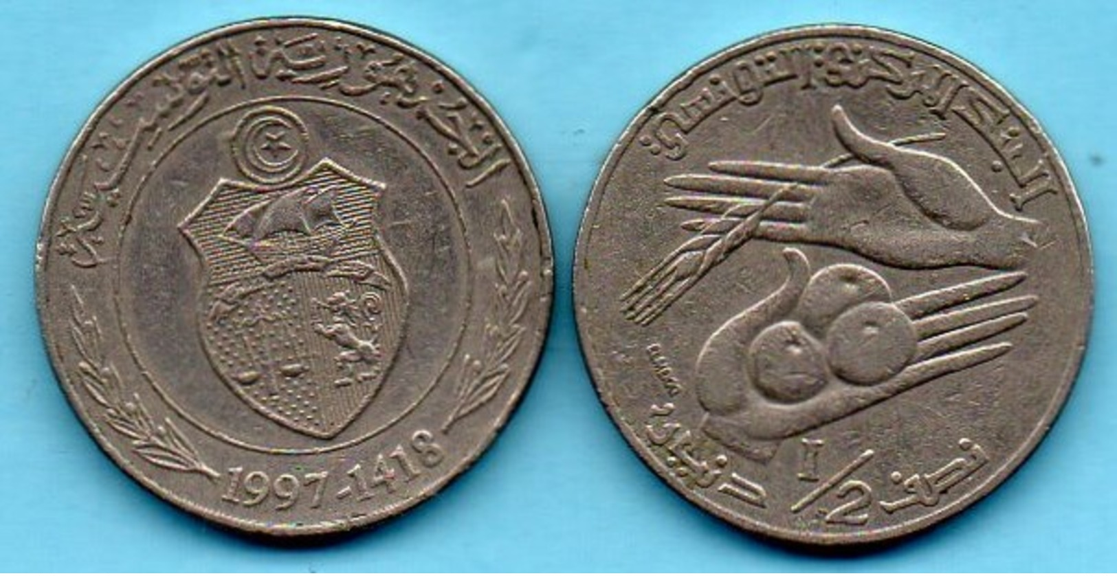 X/ TUNISIA / TUNISIE  1/2 DINAR 1997 - Tunisia