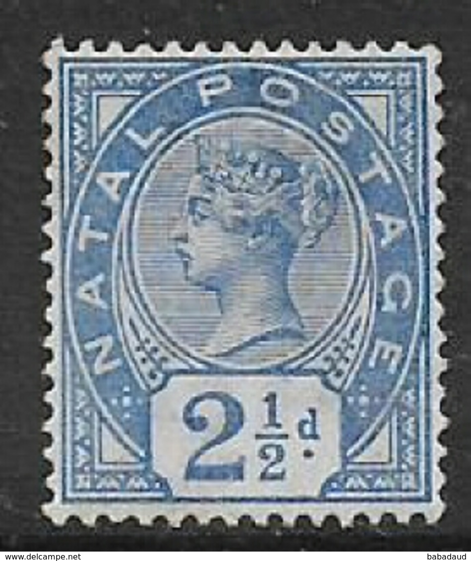 South Africa, Natal, Queen Victoria, 1891, 2 1/2d Bright Blue  MH * , SG 113 - Natal (1857-1909)