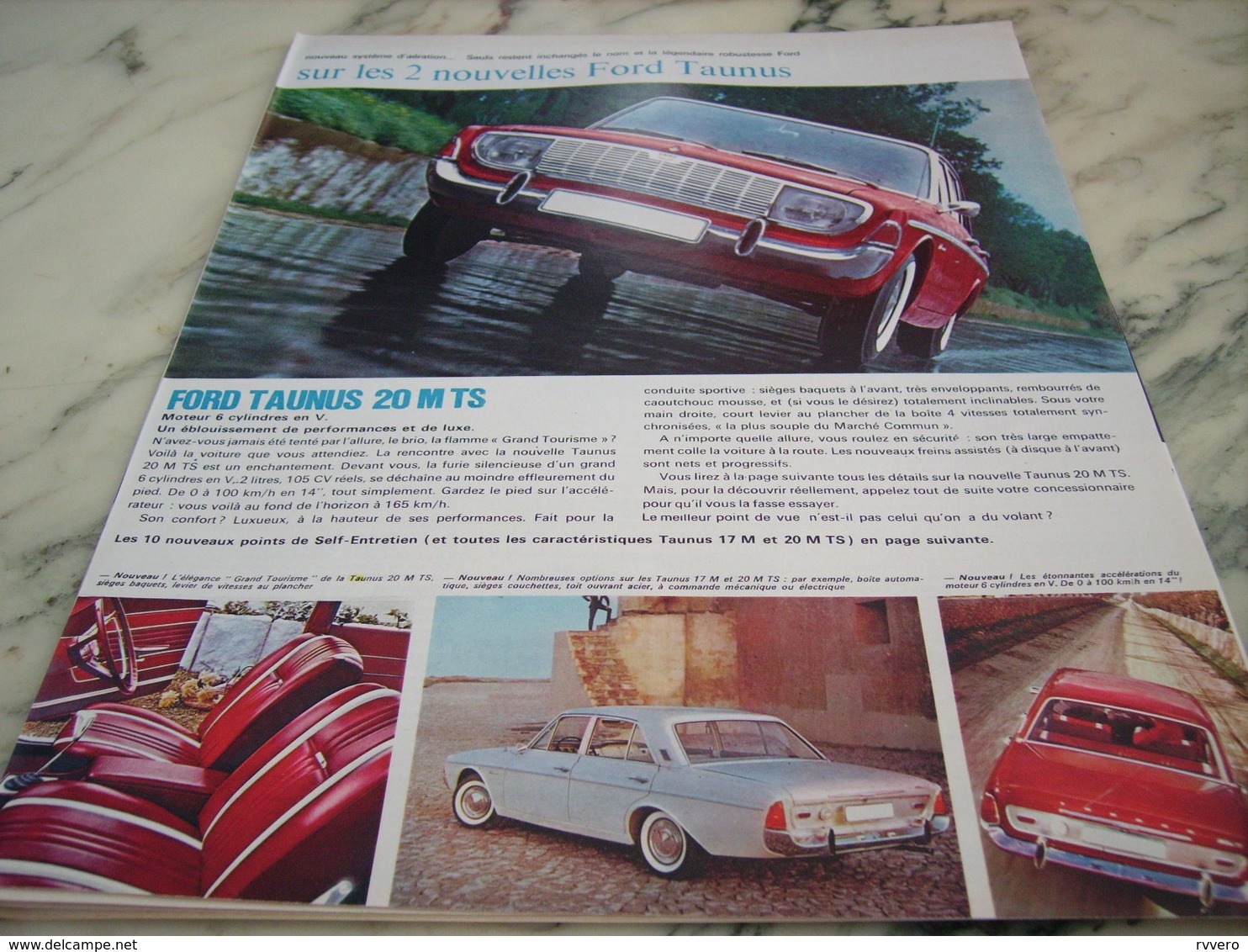 ANCIENNE PUBLICITE VOITURES TAUNUS DE FORD  1964 - Voitures