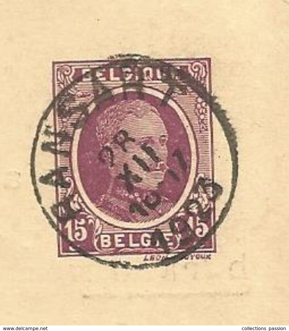 Entier Postal , Belgique, Carte Postale,  RANSART 1923 , L. Delhaize,Sté Ame, 2 Scans - Cartes Postales 1909-1934