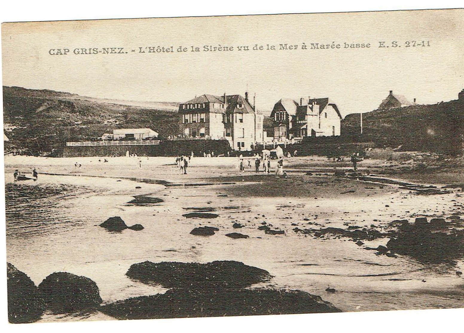 62 - Cap Gris Nez - L'hôtel De La Sirène Vu De La Mer à Marée Basse.édit ES 27.11.  Tb état. - Other & Unclassified
