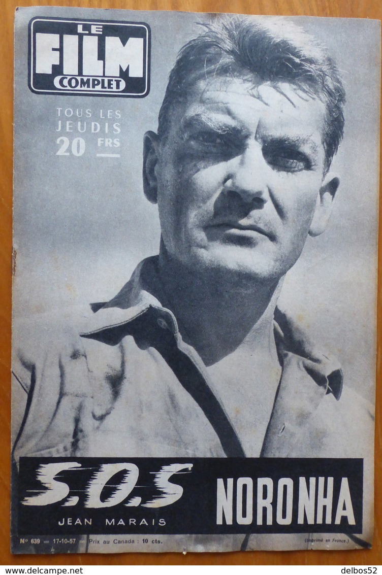 LE FILM COMPLET : " JEAN MARAIS "  N° 639 Du 17-10-1957 - Cinéma