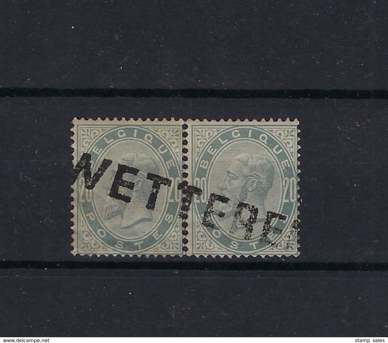 N°39 (ntz) GESTEMPELD GRIFFE Wetteren COB € 24,00 - 1883 Léopold II