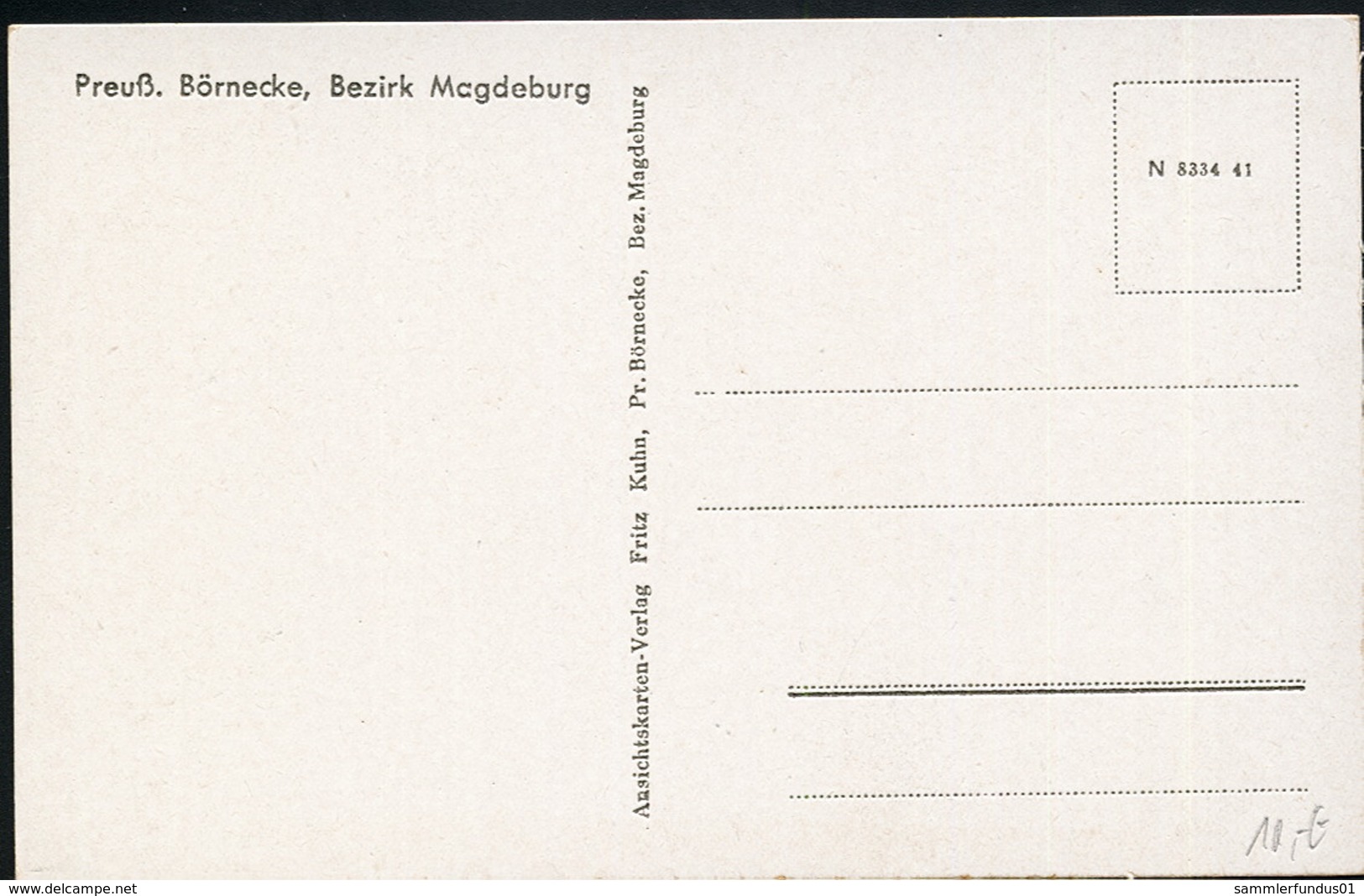AK/CP Preußisch Börnecke  Groß Börnicke Hecklingen Staßfurt   Ungel/uncirc.ca. 1930   Erhaltung/Cond. 1- Nr. 00716 - Stassfurt