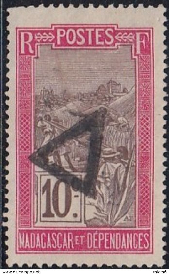 Madagascar 1908-1939 - Marque Triangle Sur N° 98 (YT) N° 106 (AM). - Oblitérés