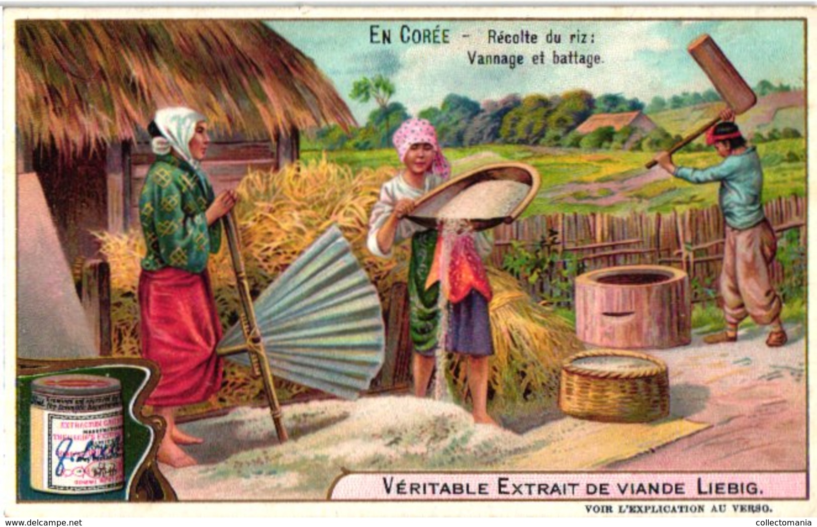 0766 Liebig 6 Cards In Corea En Corée Récolte Du Riz Sport Echasses Rue De Séoul Diseur De Bonne Aventure C1904 - Liebig