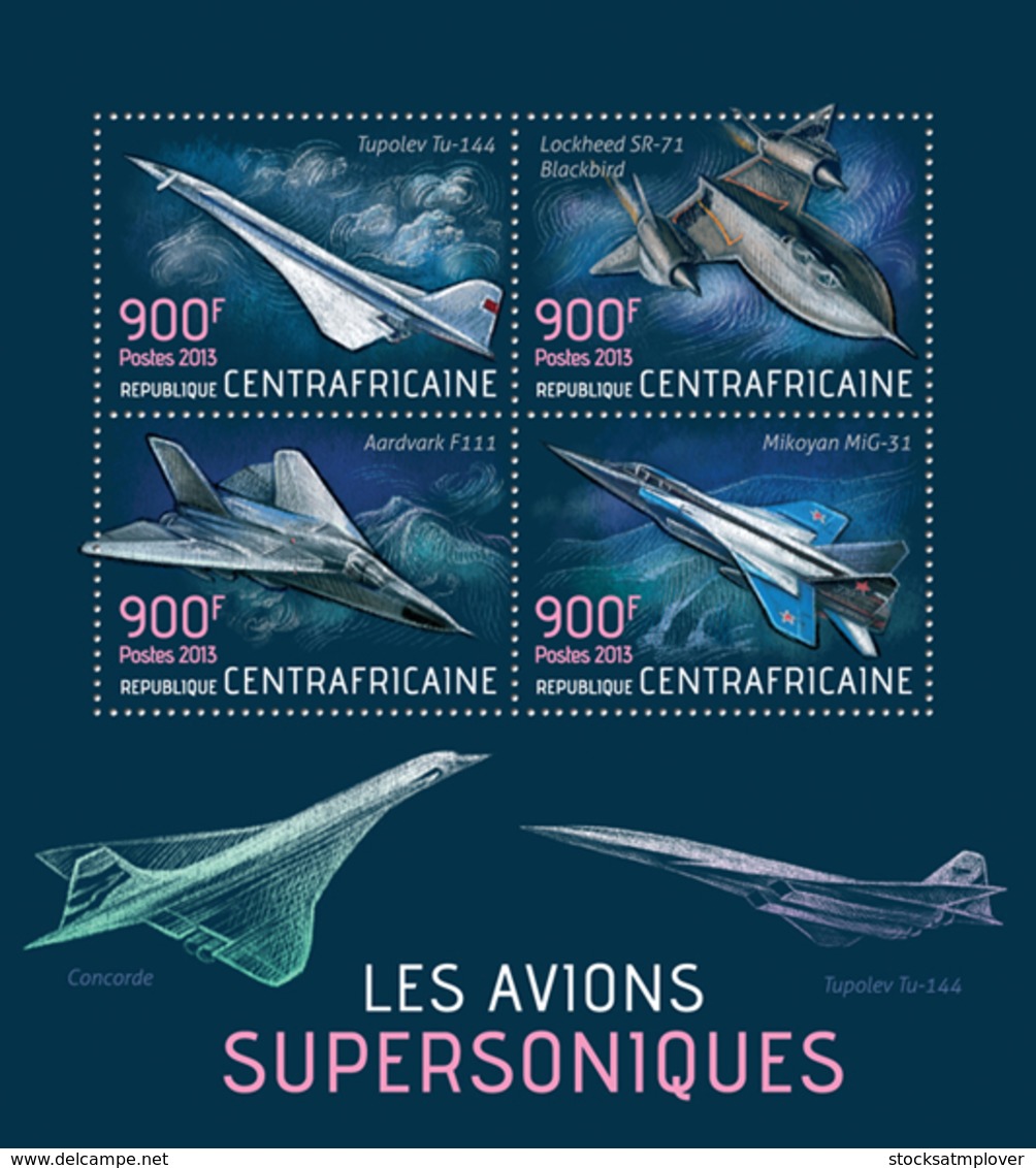 Central Africa  2013 Supersonic Aircrafts - Repubblica Centroafricana