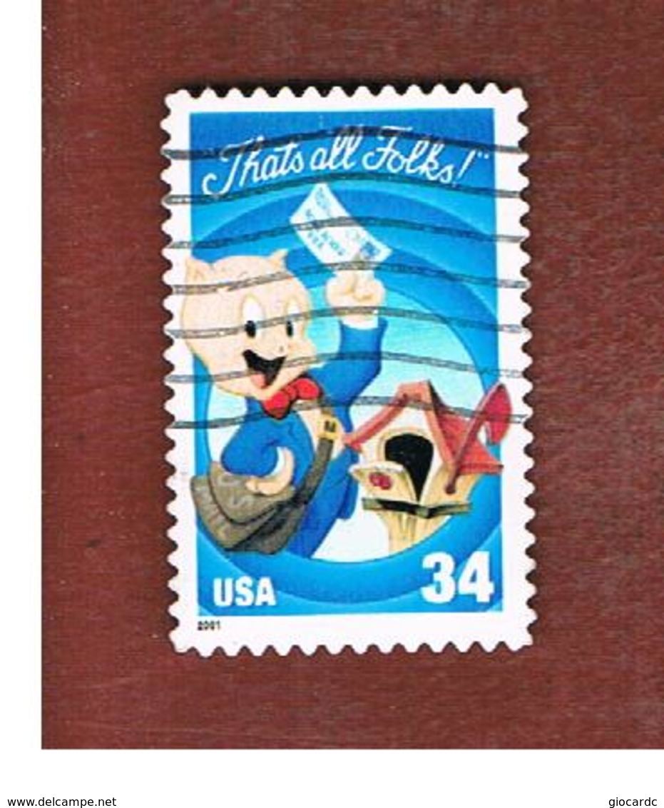 STATI UNITI (U.S.A.) - SG  4003  - 2001 CARTOONS: PORKY PIG    - USED - Used Stamps