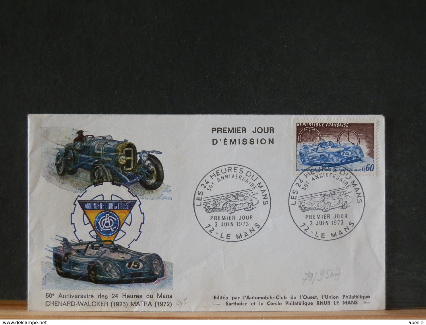 79/950A  FDC   FRANCE - Auto's