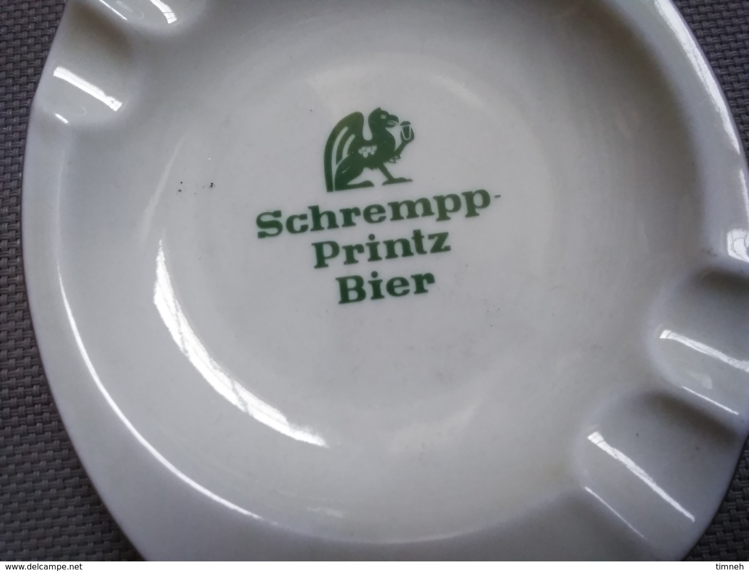 FAÏENCE EMIL SAHM PLANKENHAMMER FLOSS BAVARIA GERMANY - SCHREMPP PRINTZ BIER - CENDRIER 15x12cm - FAÏENCE - Aschenbecher