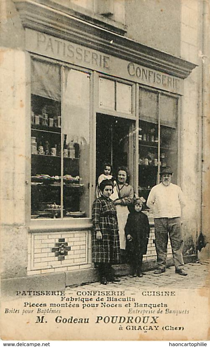 18  Gracay  Patisserie Confiserie Poudroux - Graçay