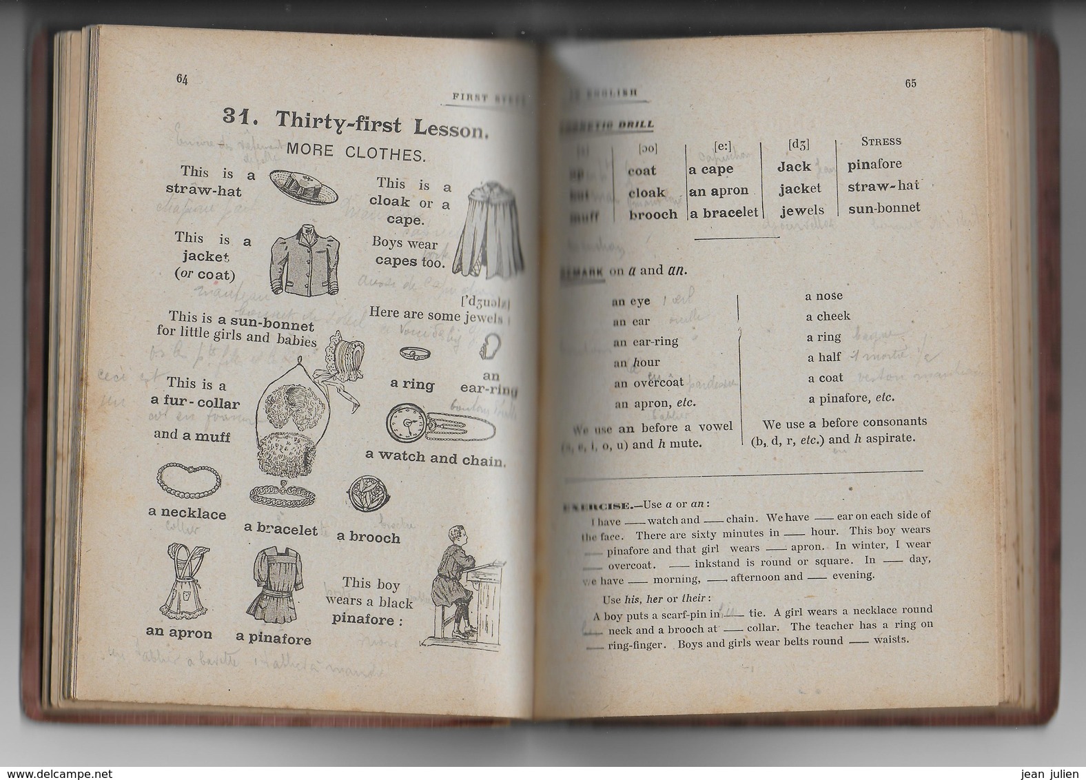 FIRST STEPS IN ENGLISH - Editeur : H.DIDIER - 1919 - Trés Rare - Apprendre La Langue Anglaise - 6 Scans - Educación