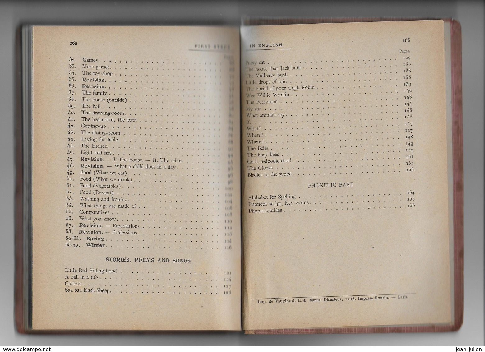 FIRST STEPS IN ENGLISH - Editeur : H.DIDIER - 1919 - Trés rare - Apprendre la langue anglaise - 6 scans