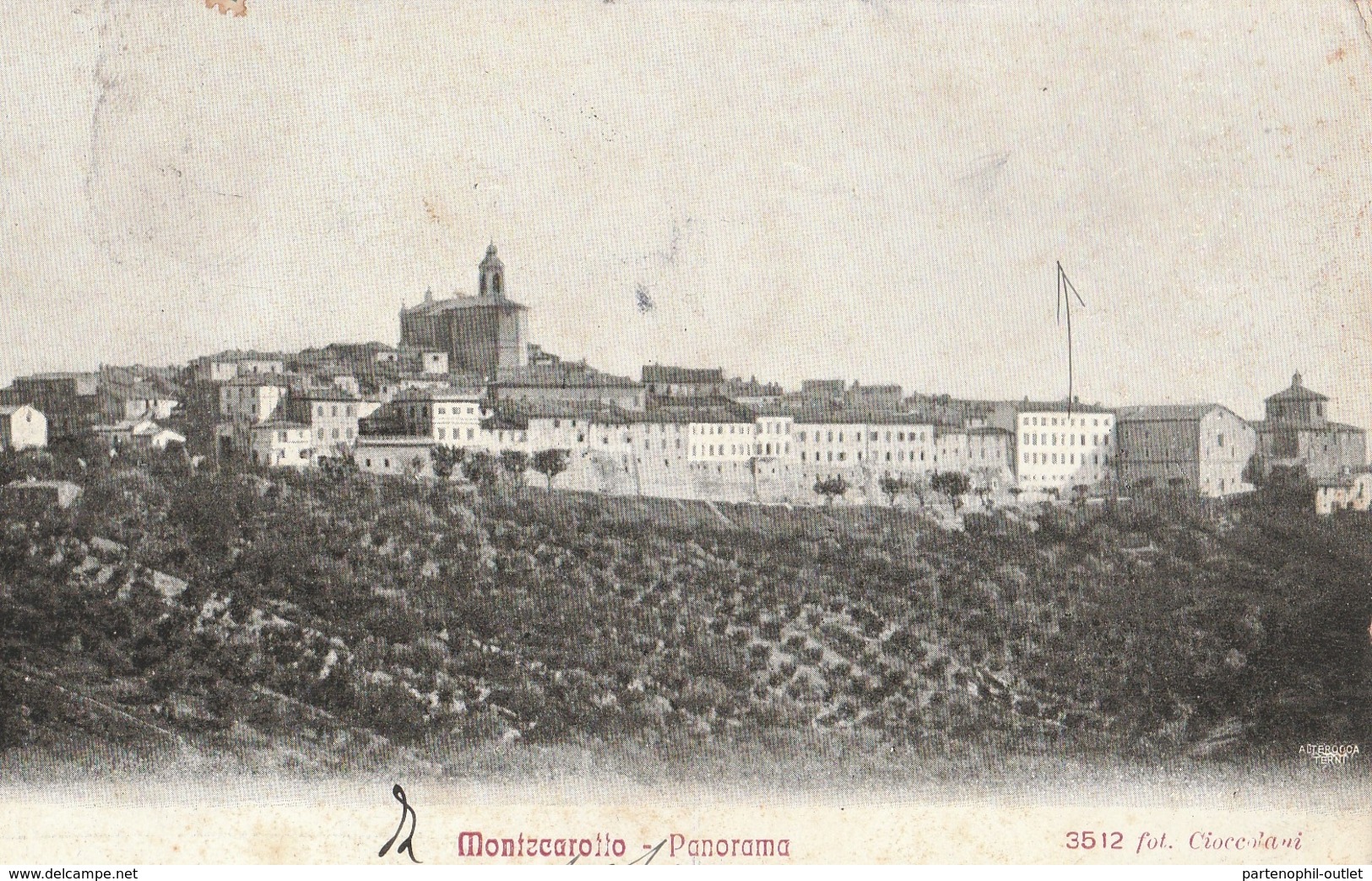 Cartolina - Postcard -  Viaggiata-   Sent  - Montecarotto, Panorama - Ancona