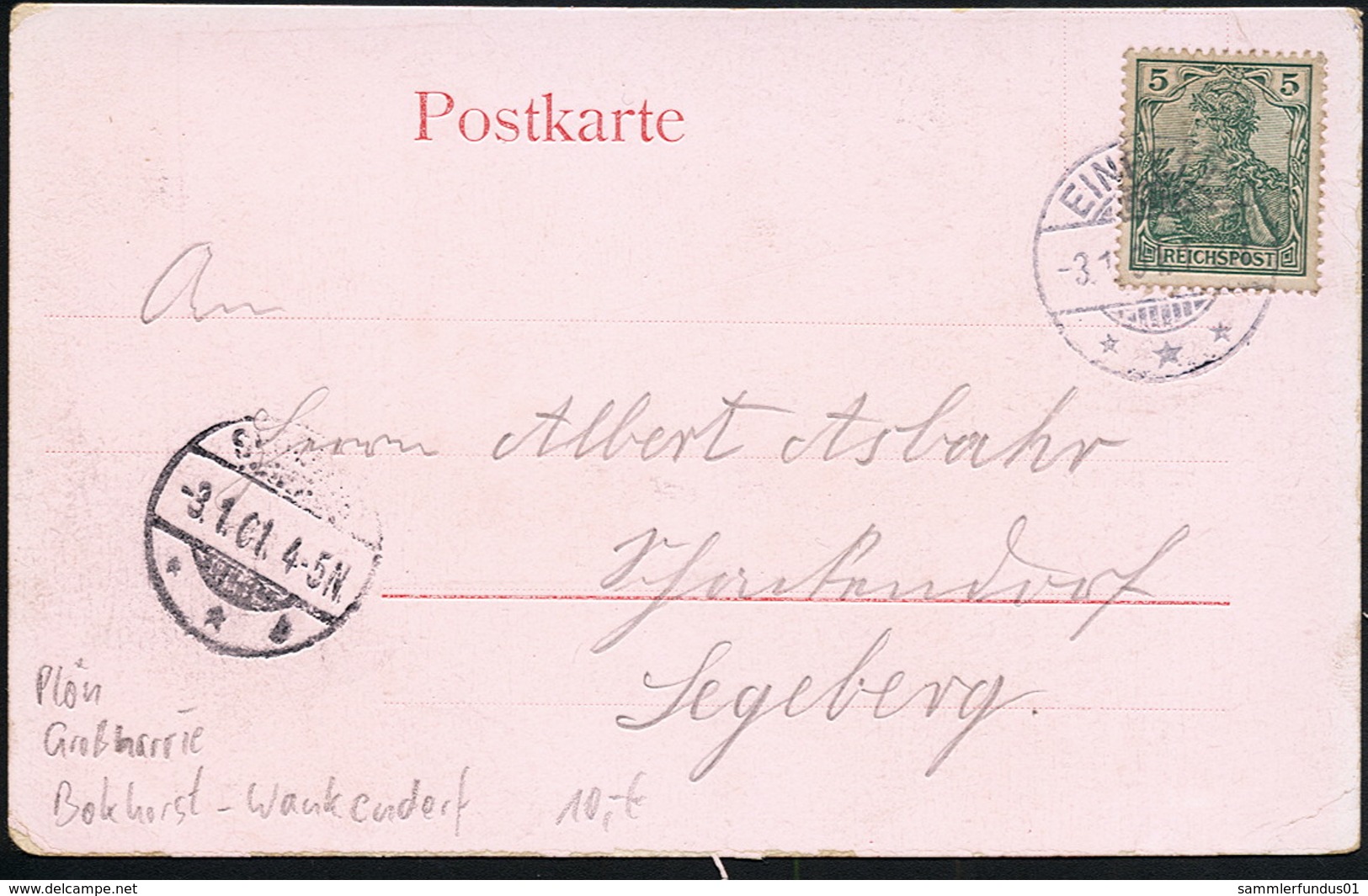 AK/CP Großharrie  Meierei  Bokhorst  Wankendorf   Plön    Gel/circ. 1901   Erhaltung/Cond. 2-  Nr. 00738 - Ploen