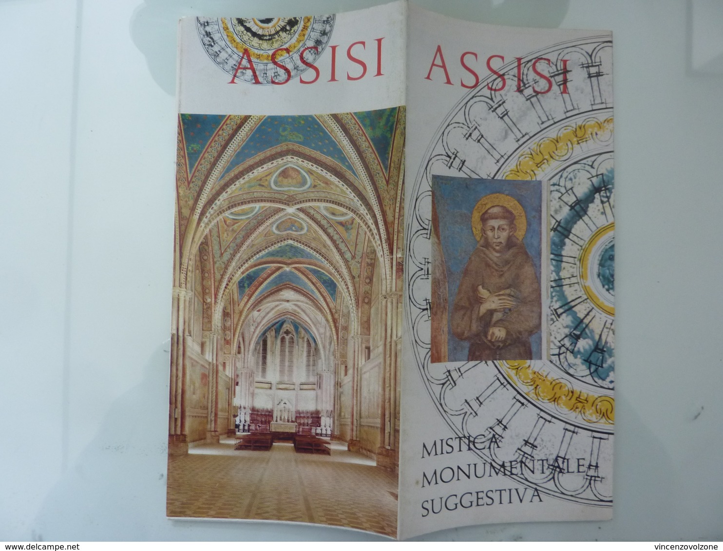 Pieghevole Illustrato "ASSISI MISTICA MONUMENTALE SUGGESTIVA" Anni '60 - Dépliants Turistici