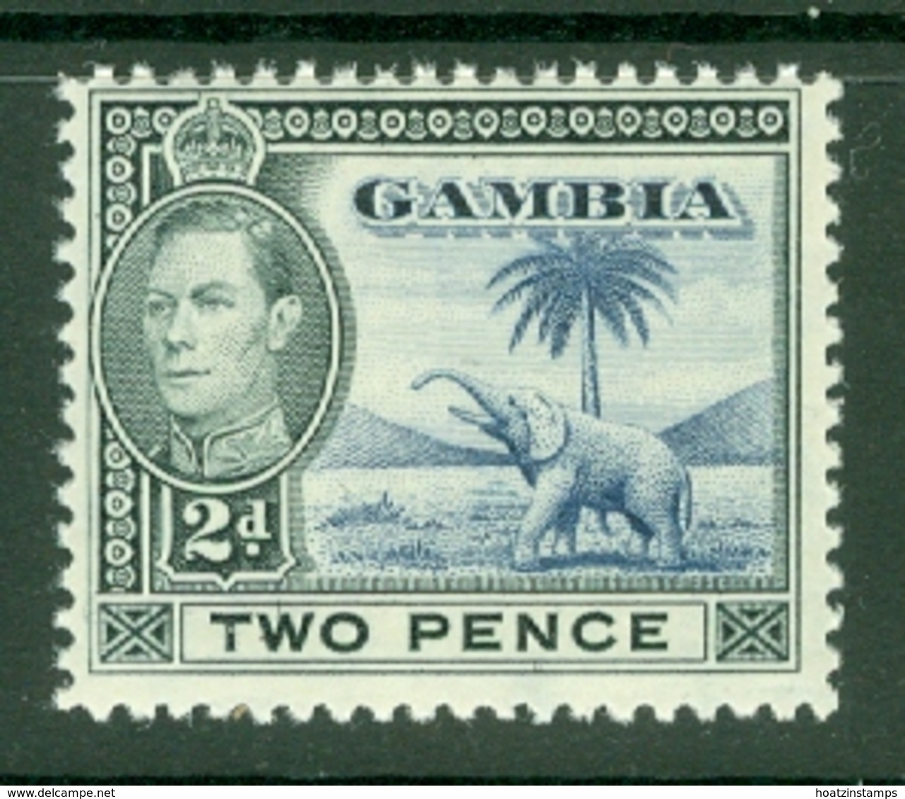 Gambia: 1938/46   KGVI   SG153     2d   Blue & Black     MNH - Gambia (...-1964)