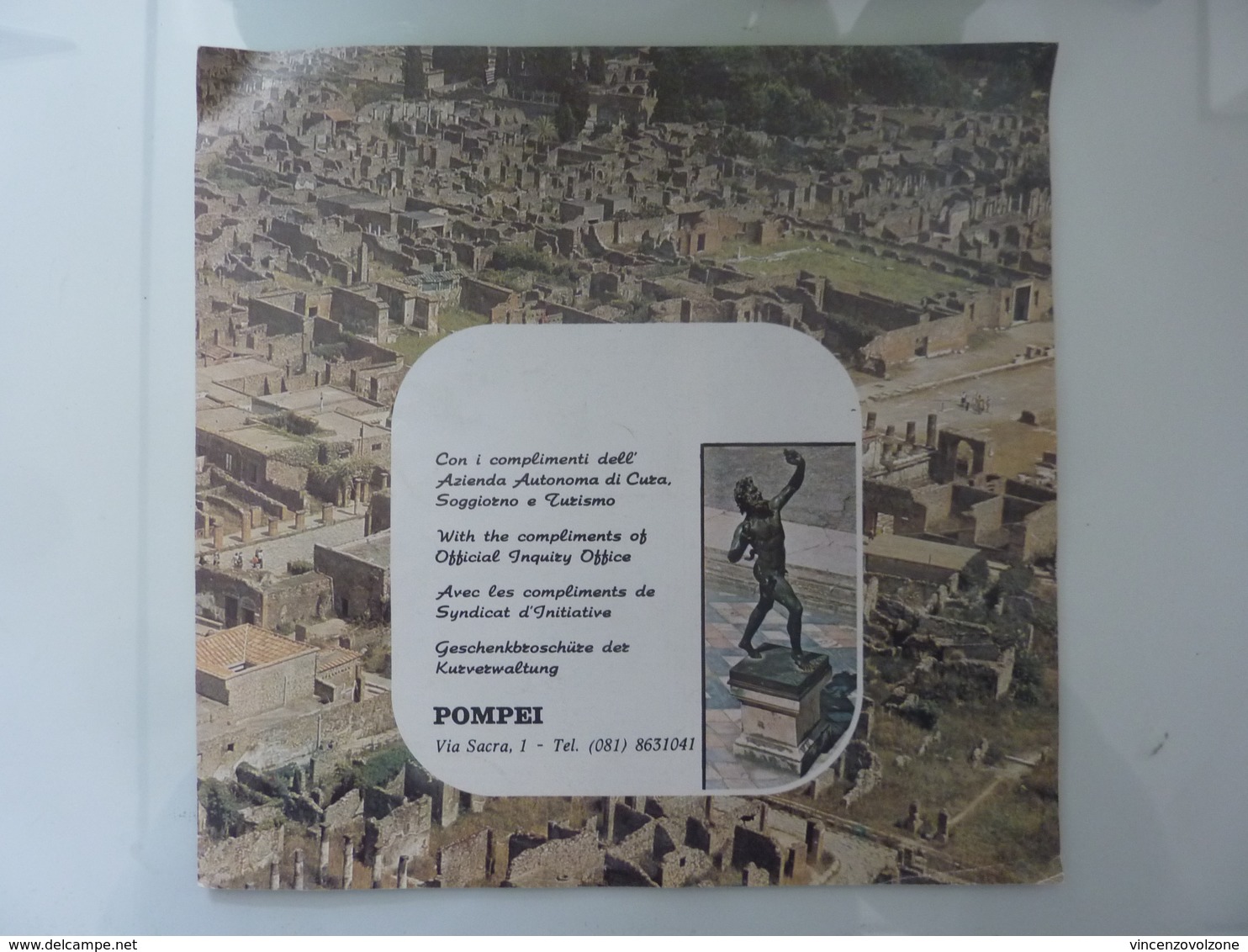 Pieghevole Illustrato  Con Mappa "POMPEI Azienda Autonoma Di Turismo E Soggiorno" Anni '70 - Dépliants Turistici