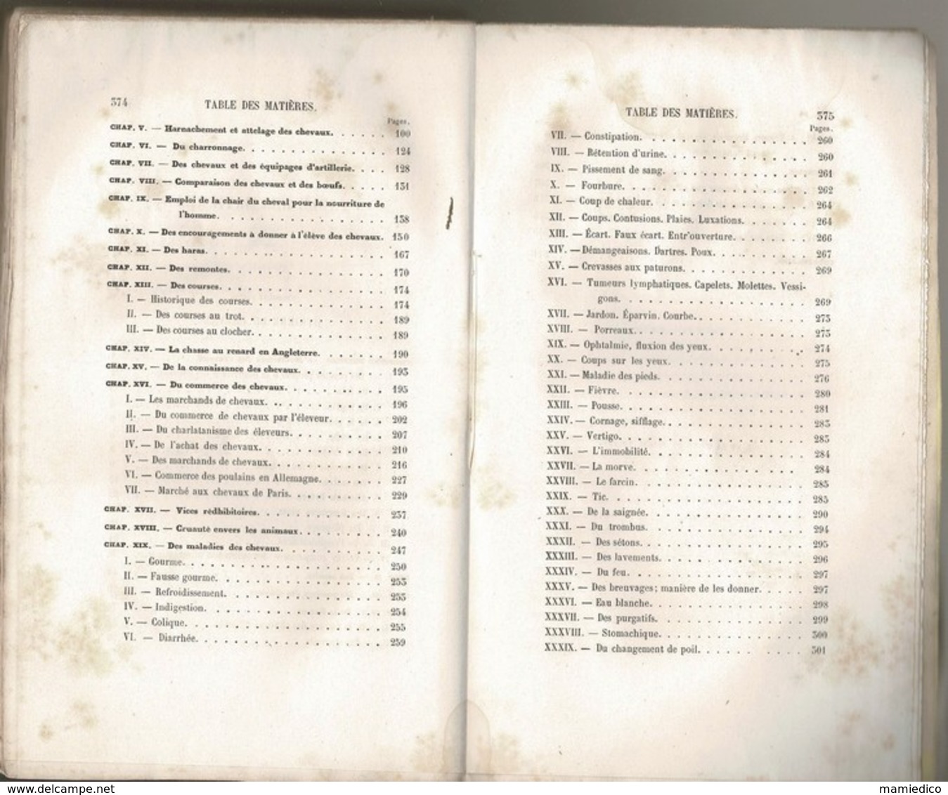 1858 MANUEL DE L'ELEVEUR DE CHEVAUX par Félix VILLEROY. 380 PAGES, broché. Etat d'usage.