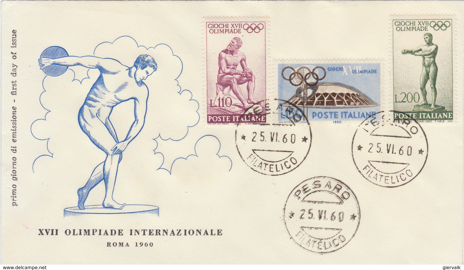 ITALY 1960 FDC Olympic Games.BARGAIN.!! - FDC