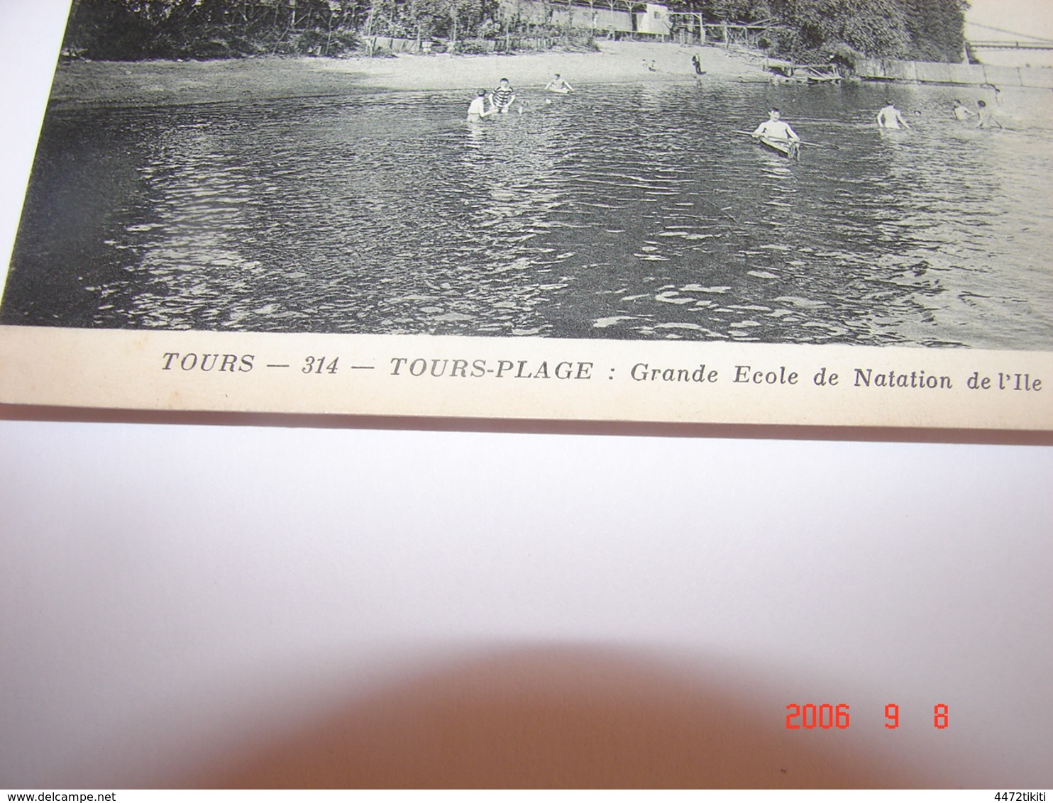 C.P.A.- Tours Plage (37) -  Grande Ecole De Natation De L'Ile Aucard - 1917 - SUP (BA6) - Tours