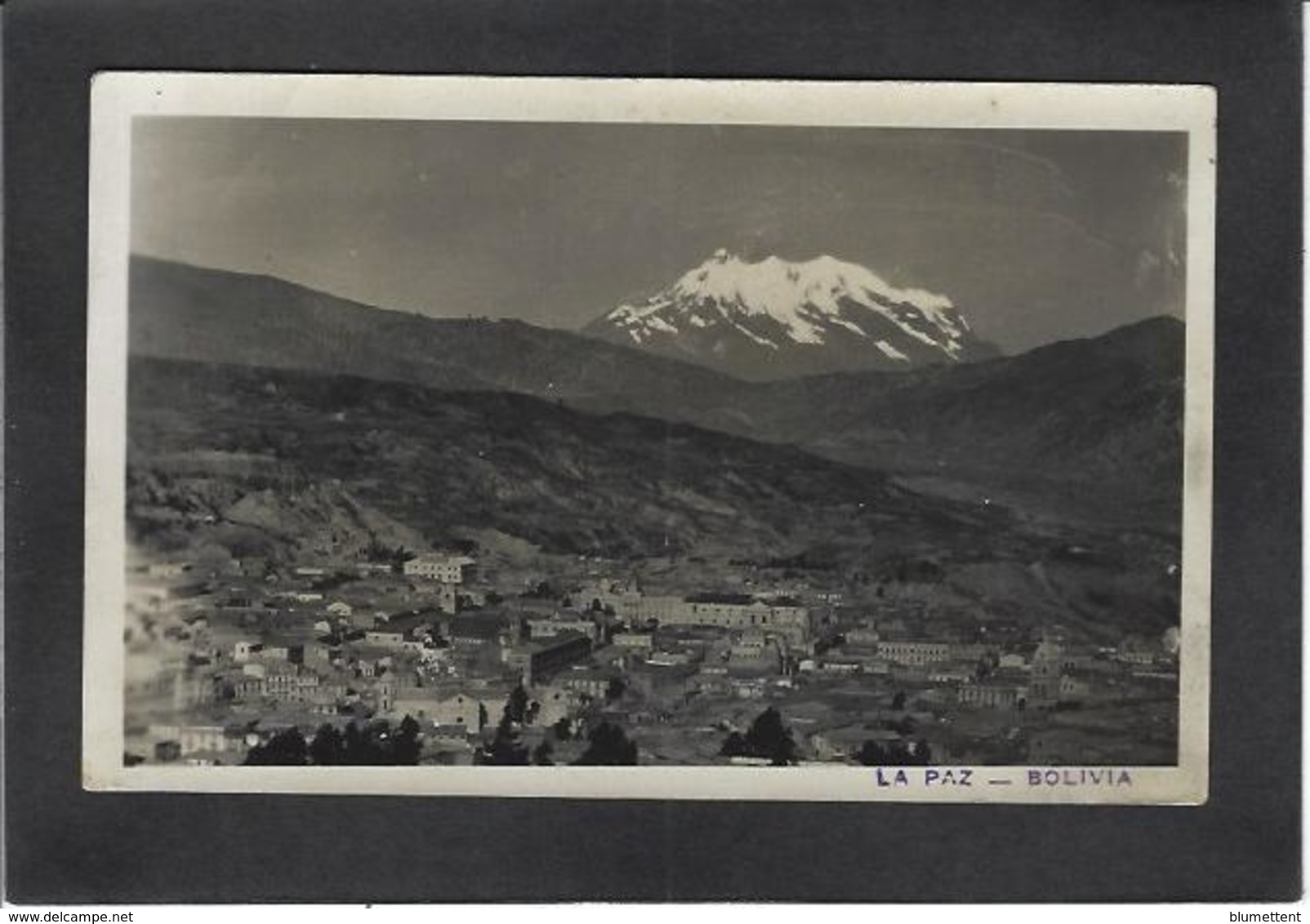 CPA Bolivie Bolivia écrite La PAZ Carte Photo RPPC - Bolivia