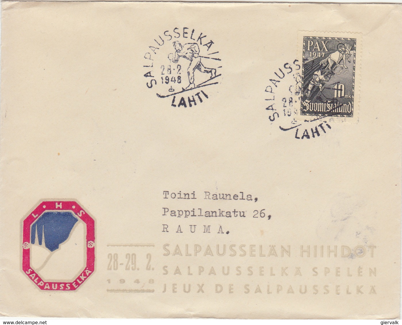 FINLAND 1948 FDC PAX.BARGAIN.!! - FDC