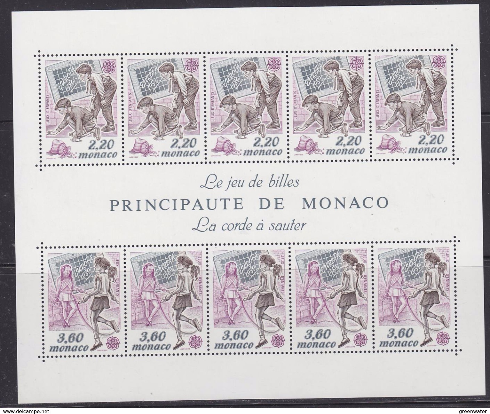 Europa Cept 1989 Monaco  M/s ** Mnh (42247D) - 1989