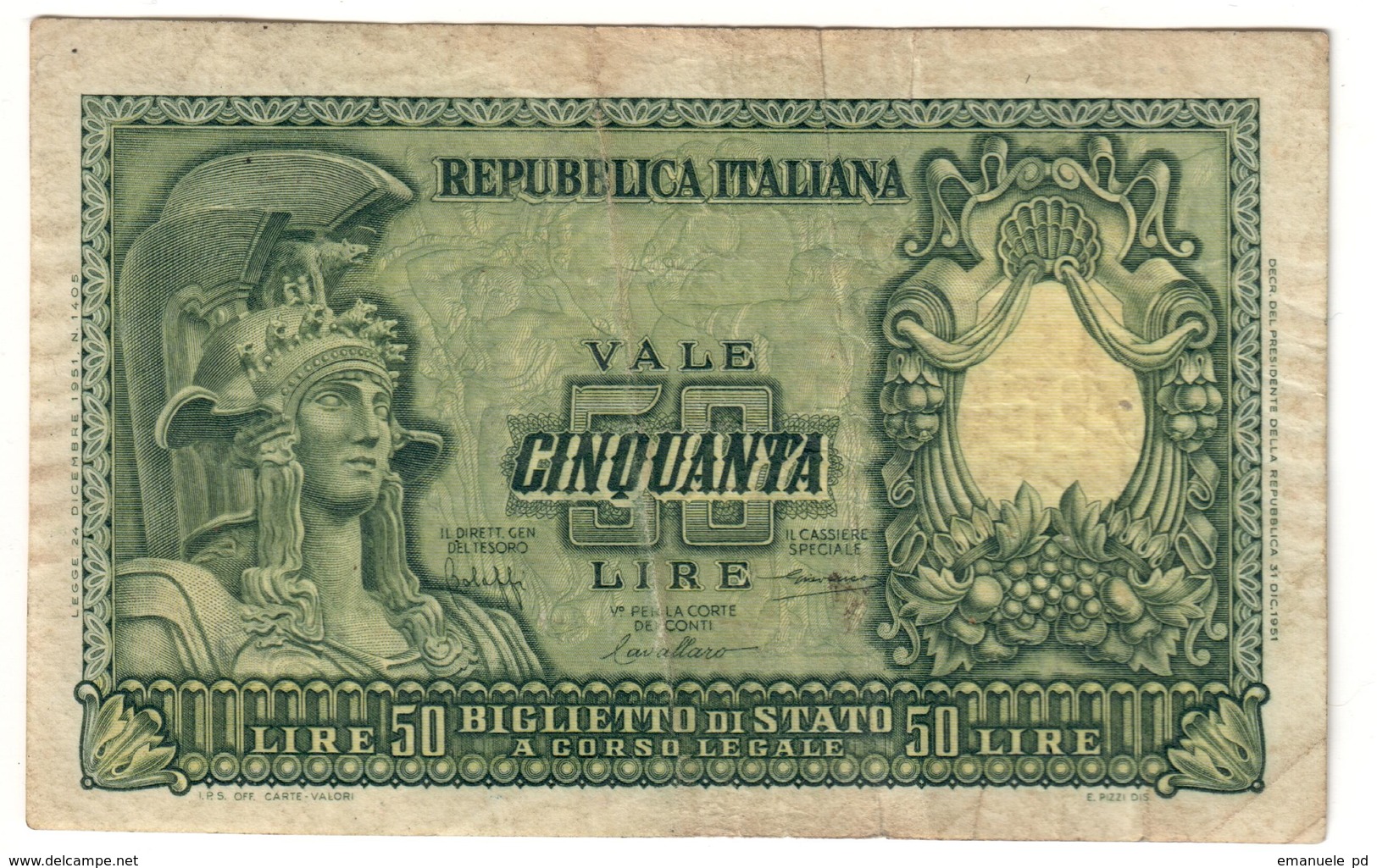 Italy 50 Lire 1951 - 50 Lire