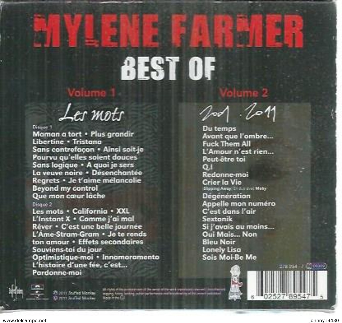 3 CD  MYLENE FARMER  " BEST OF  " 47 TITRES - Autres - Musique Française