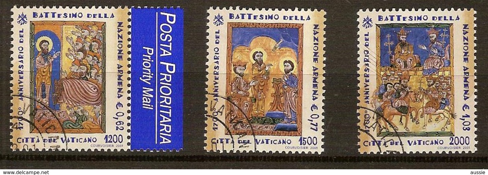 Vaticaan Vatican 2001 Yvertnr. 1224-26 (°) Oblitéré Used Cote 8 Euro - Usados