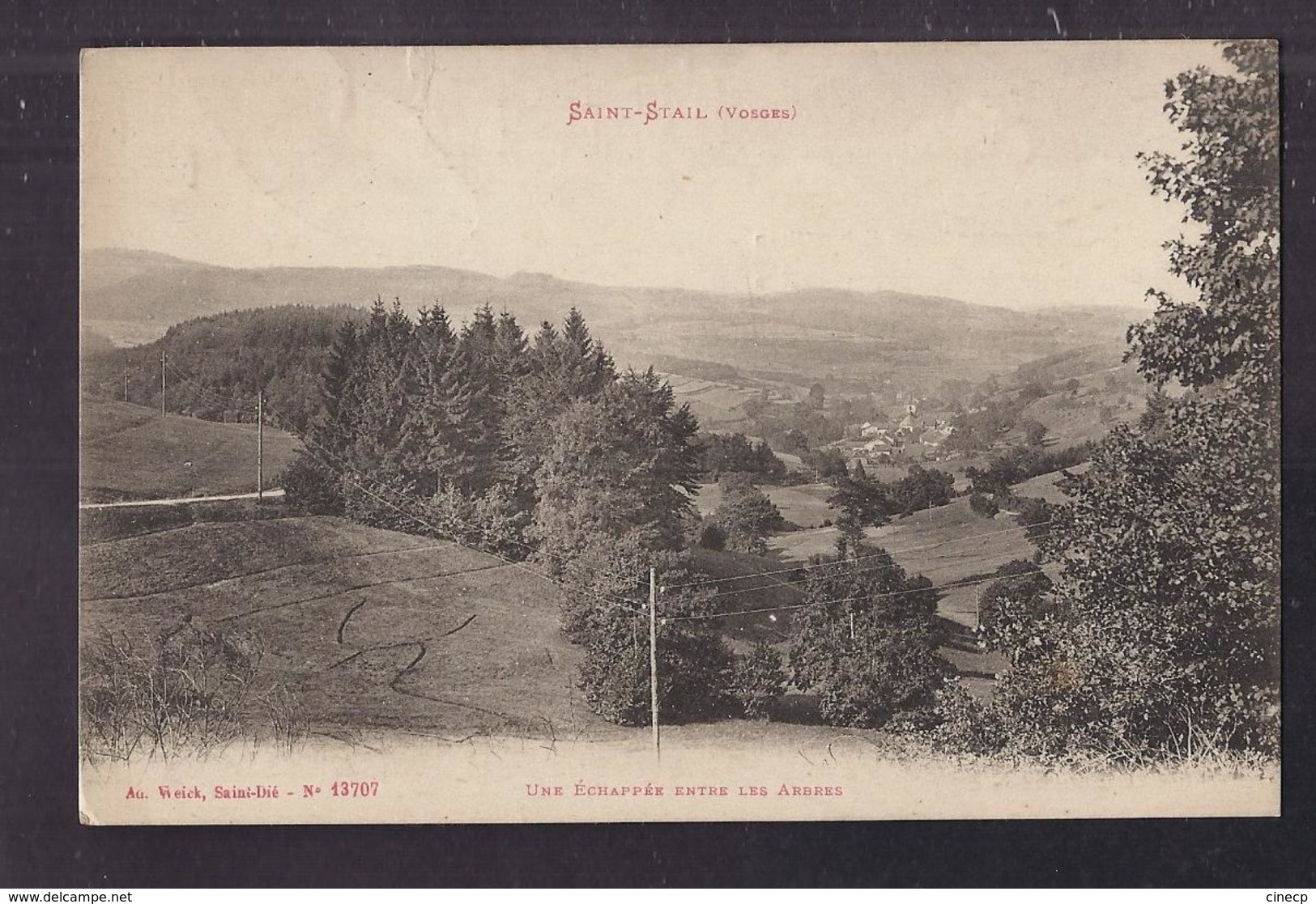 CPA 88 - SAINT-STAIL - Une Echappée Entre Les Arbres - Vue Générale - Publicité CUROGENE Verso - Autres & Non Classés