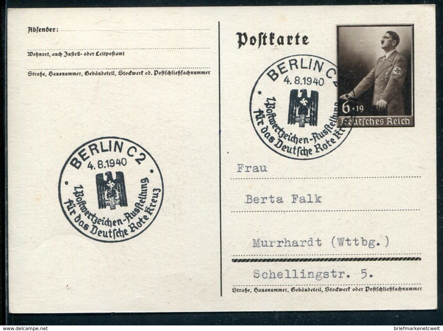 Deutsches Reich / 1940 / Sonderpostkarte "Eisernes Kreuz" So-Stempel Berlin "  ... Rotes Kreuz", Propaganda (11181) - Autres & Non Classés