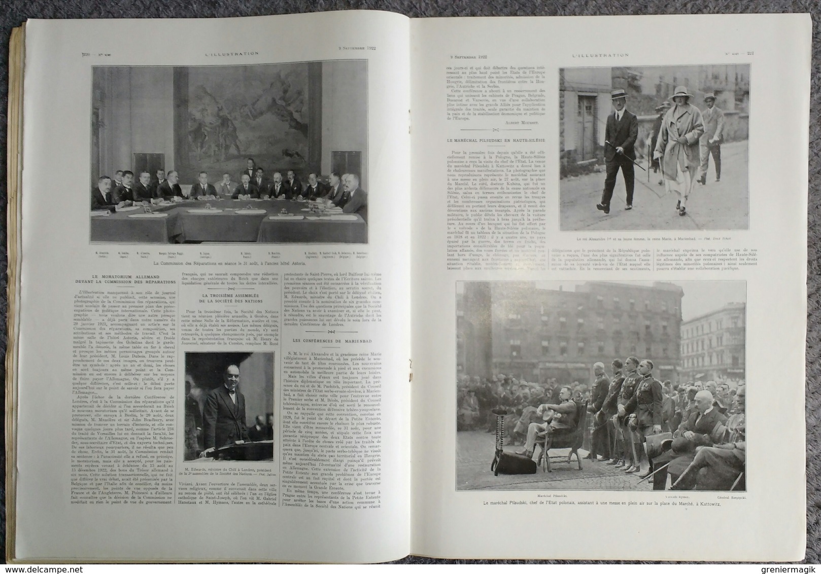 L'Illustration 4149 9 septembre 1922 Ismet Pacha à Ak-Cheir/Turquie/Anatolie/Penmarch/Gaô/Maroc rifains/Kreuzberg