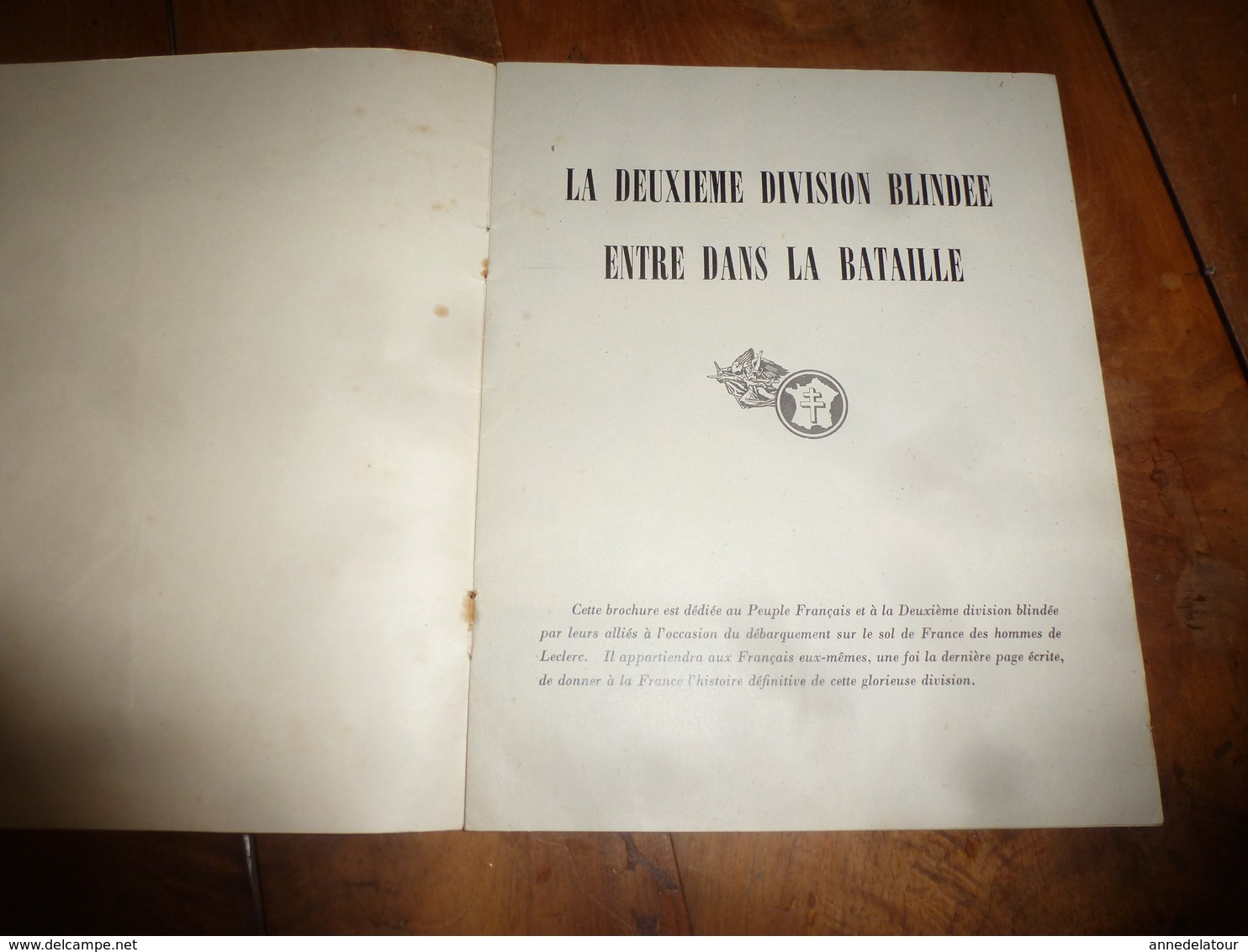 1944-45 LA DEUXIEME DIVISION BLINDEE ENTRE DANS LA BATAILLE  (document Original) - Sonstige & Ohne Zuordnung