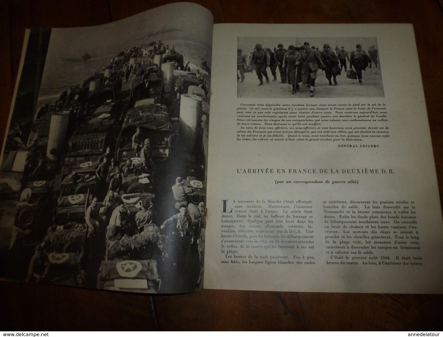 1944-45 LA DEUXIEME DIVISION BLINDEE ENTRE DANS LA BATAILLE  (document Original) - Andere & Zonder Classificatie