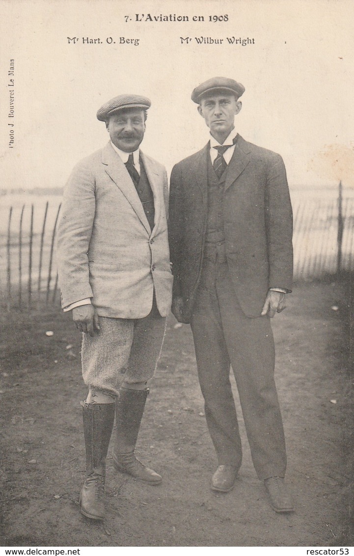 Rare Cpa 1908 Hart O Berg Et Wilbur Wright - Aviateurs