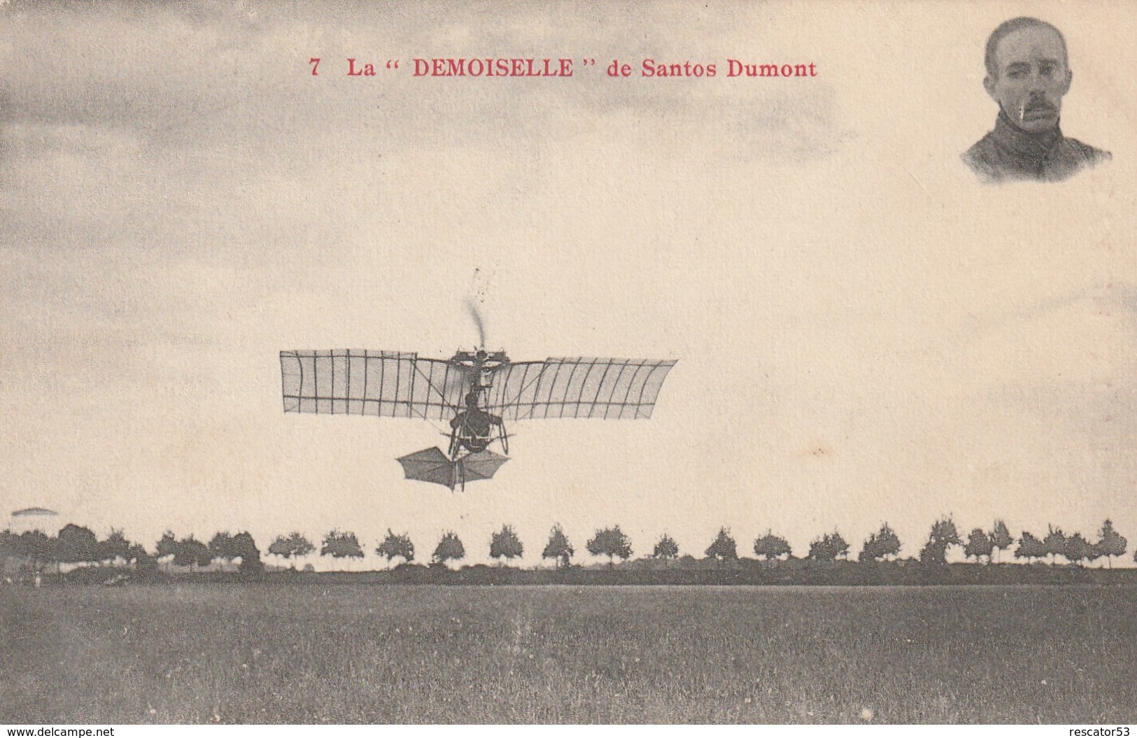 Rare Cpa La Demoiselle De Santos-dumont - Aviateurs