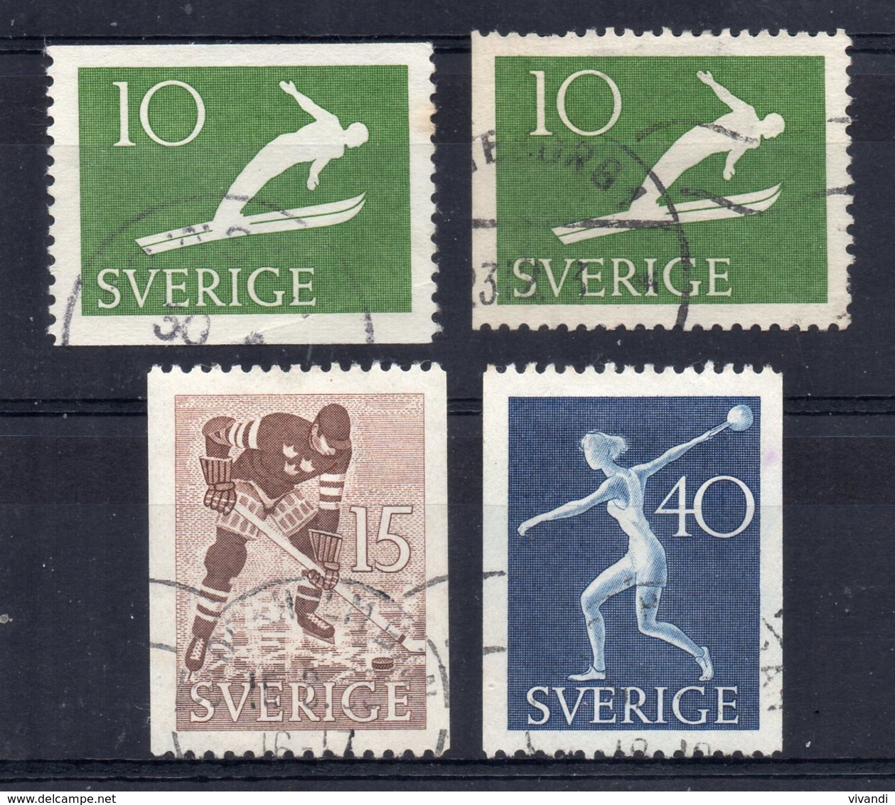 Sweden - 1953 - 50th Anniversary Swedish Athletic Association (Part Set) - Used - Used Stamps