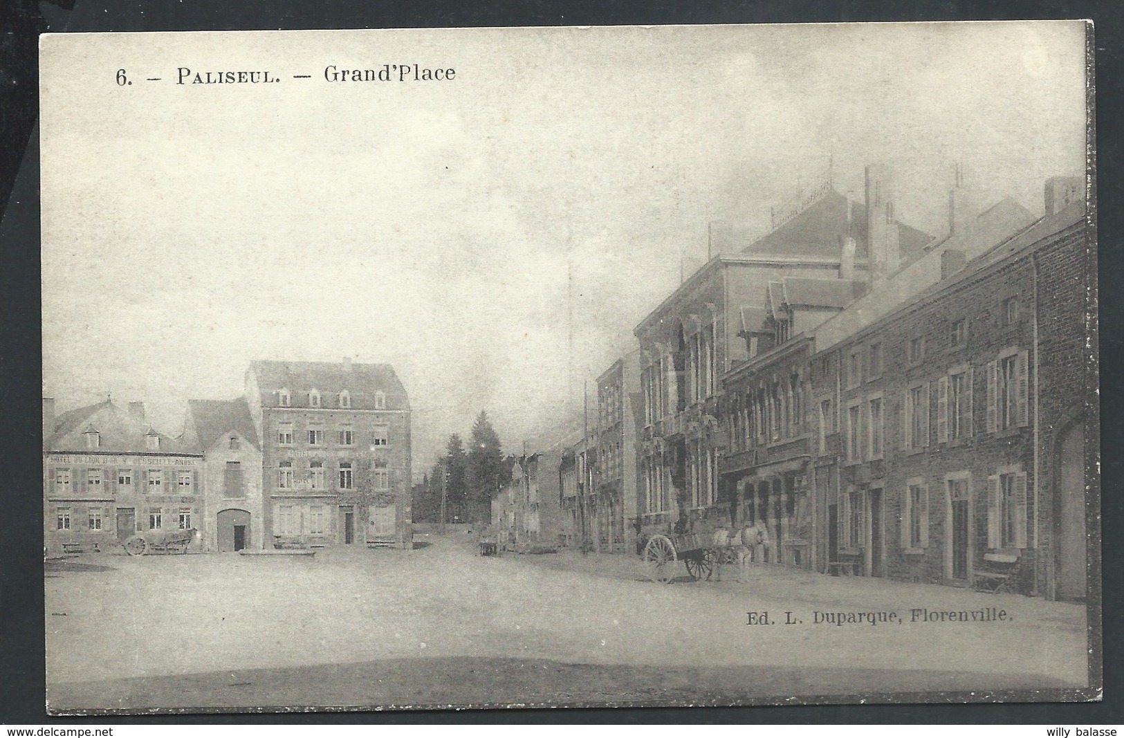 +++ CPA - PALISEUL - Grand'Place - Attelage - Publicité Chocolat De La Couronne Bruxelles // - Paliseul