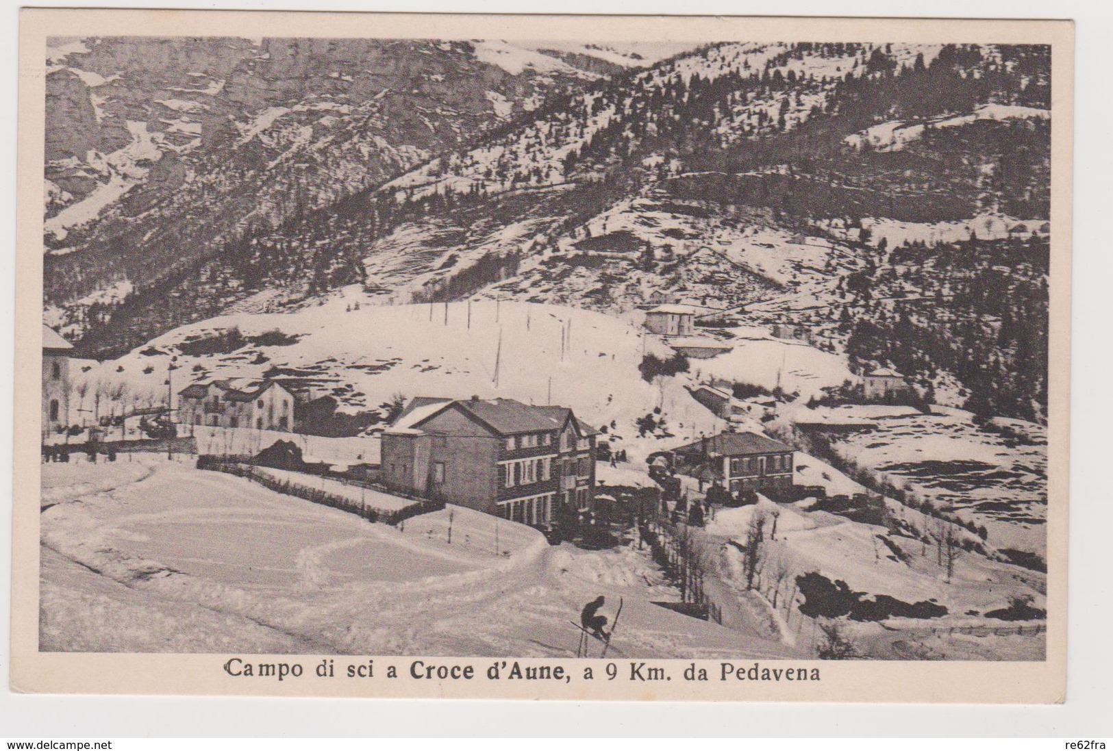 CROCE D'AUNE (BL)  , Campo Da Sci A 9 Km Da PEDAVENA   - F.p. - Anni '1920 - Belluno