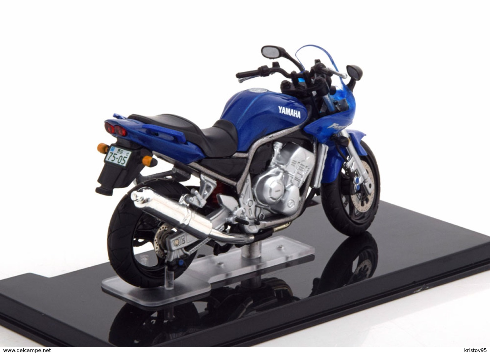 MOTO BIKE YAMAHA FAZER 1000 BLUE METAL IXO EDITIONS ATLAS 4110122 1/24 - Motos