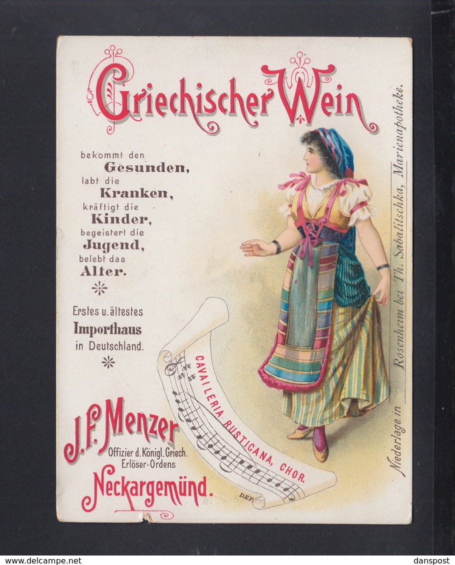 Werbung Griechischer Wein J.F. Menzer Neckargemünd (3) - Neckargemuend