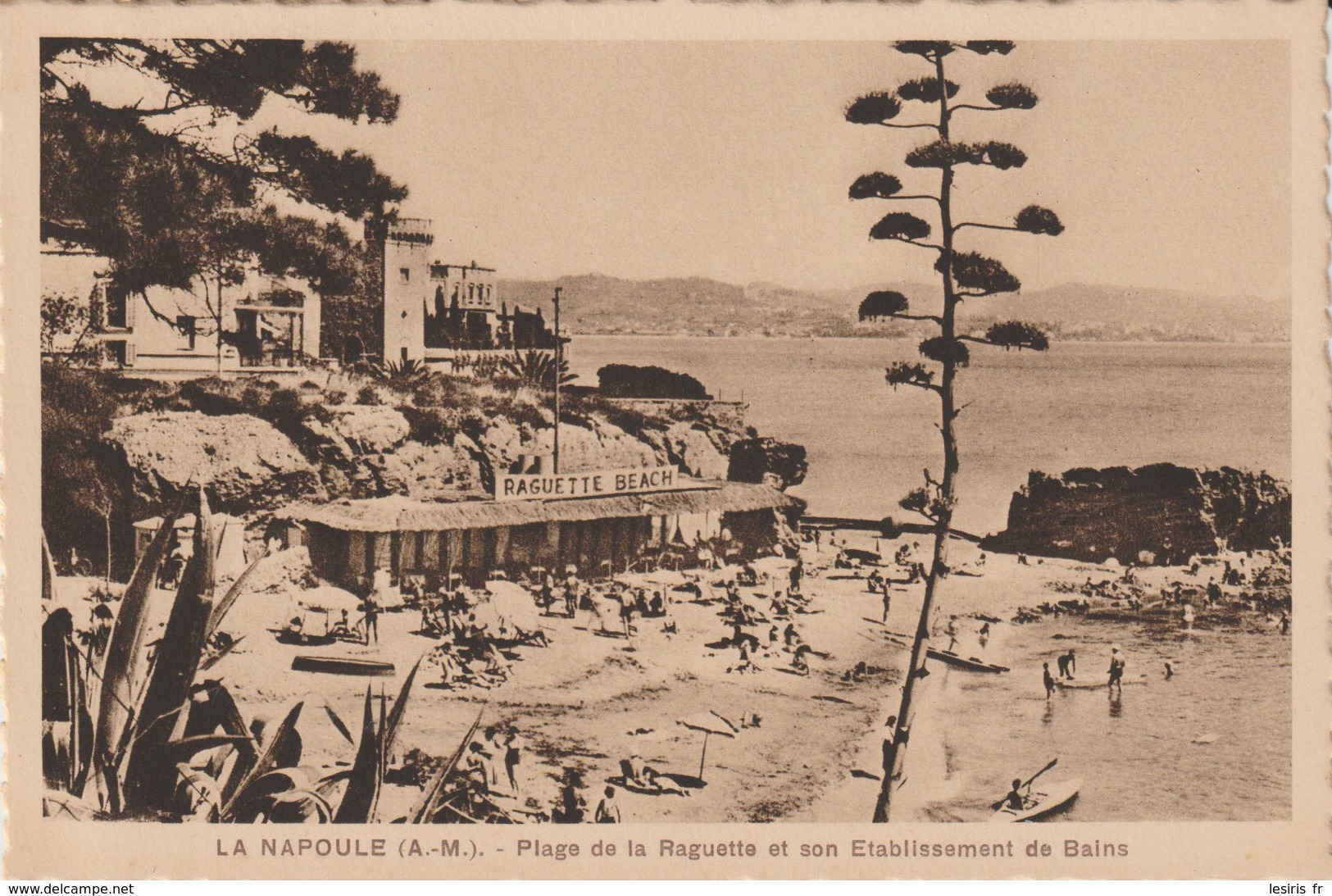 C.P.A.. -  LA NAPOULE - PLAGE DE LA RAGUETTE ET SON ETABLISSEMENT DE BAINS - BEACH - ANIMÉE - - Autres & Non Classés