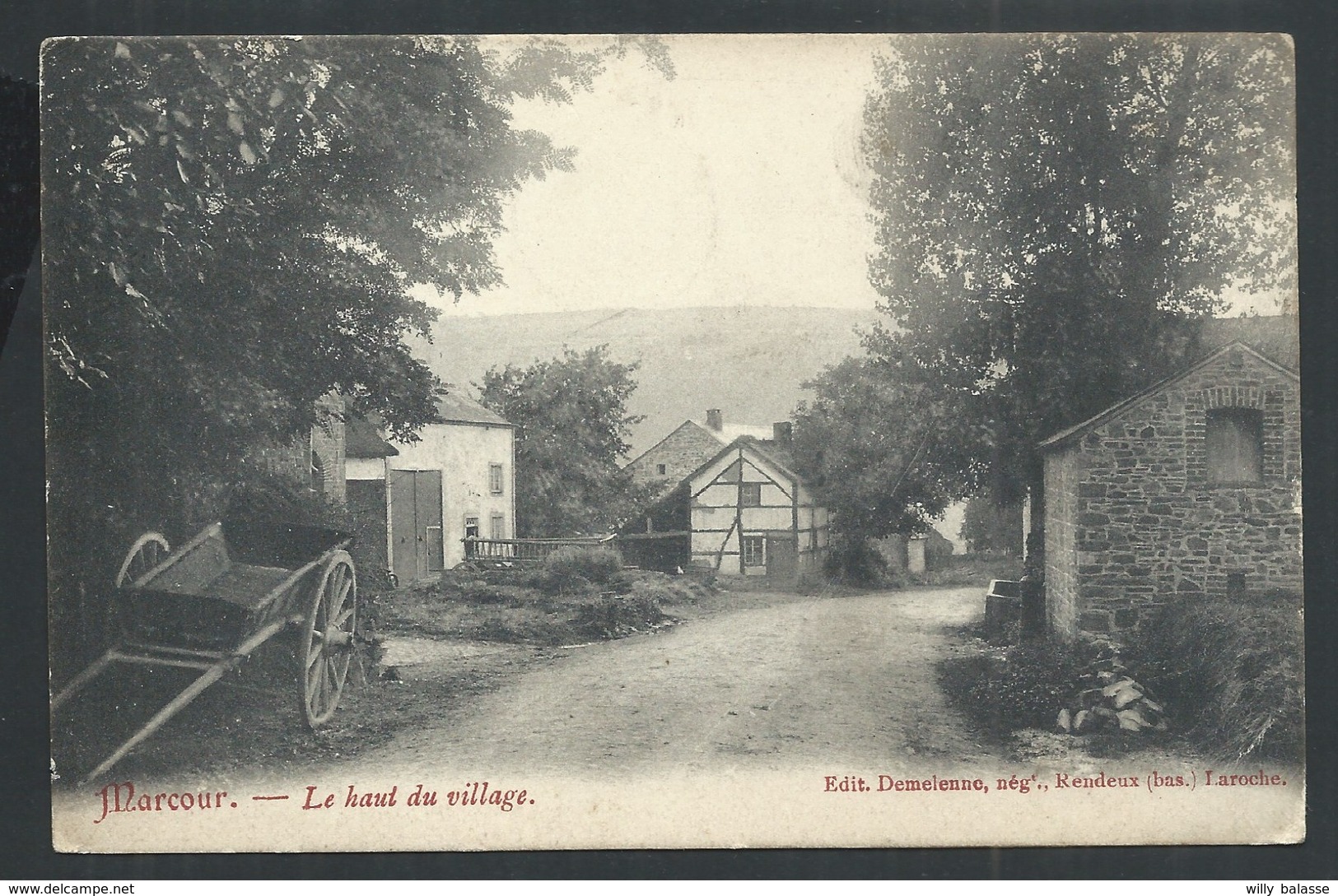 +++ CPA - MARCOUR - MARCOURT - Le Haut Du Village - Cachet Relais 1910   // - Rendeux