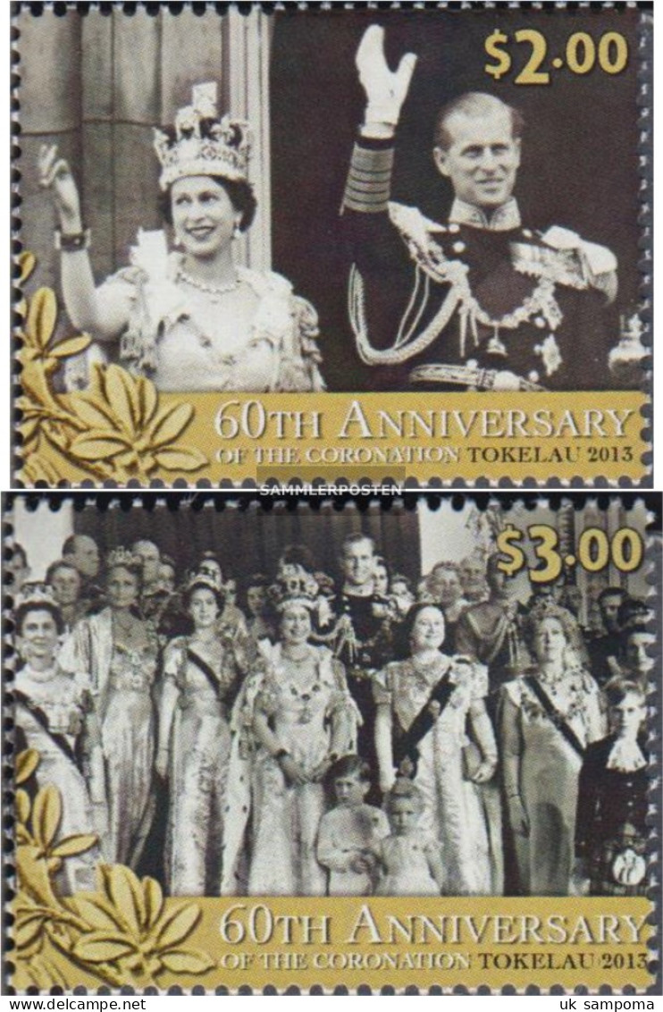 Tokelau 435-436 (complete Issue) Unmounted Mint / Never Hinged 2013 Coronation Elizabeth II. - Tokelau