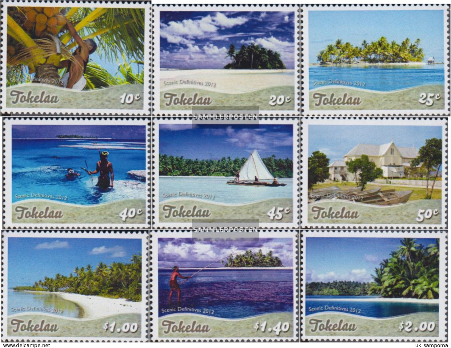 Tokelau 417-425 (complete Issue) Unmounted Mint / Never Hinged 2012 Tourism - Tokelau